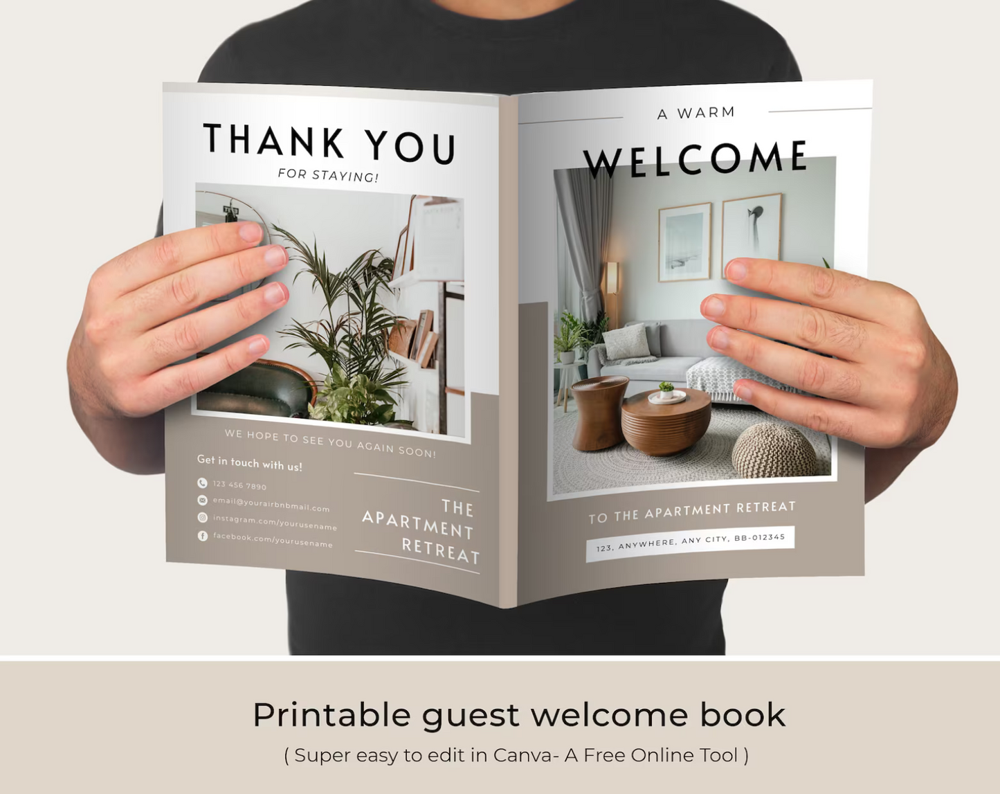 Airbnb Welcome Book Printables | Guest Book, House Manual & Signs Template