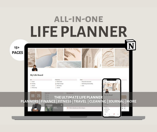 All-in-One Notion Life Planner | Aesthetic Template