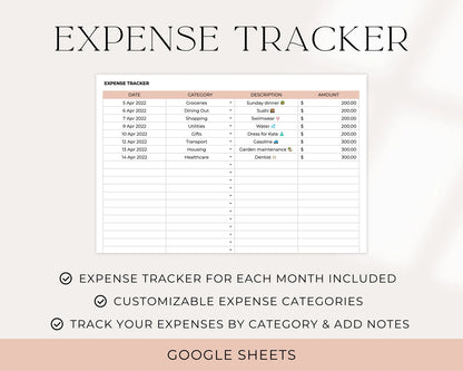 Annual Budget Spreadsheet | Yearly Budget Planner